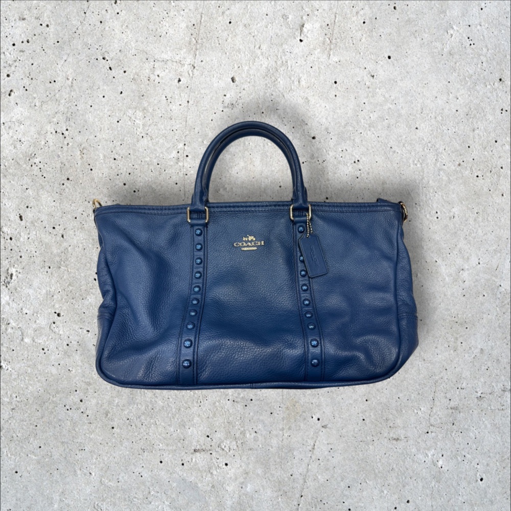 Coach Dark Blue Leather Bag
